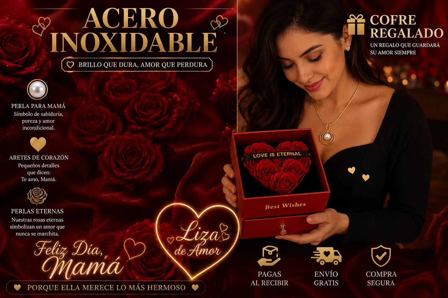👑 Luxury Pearl Roses – Edición Limitada