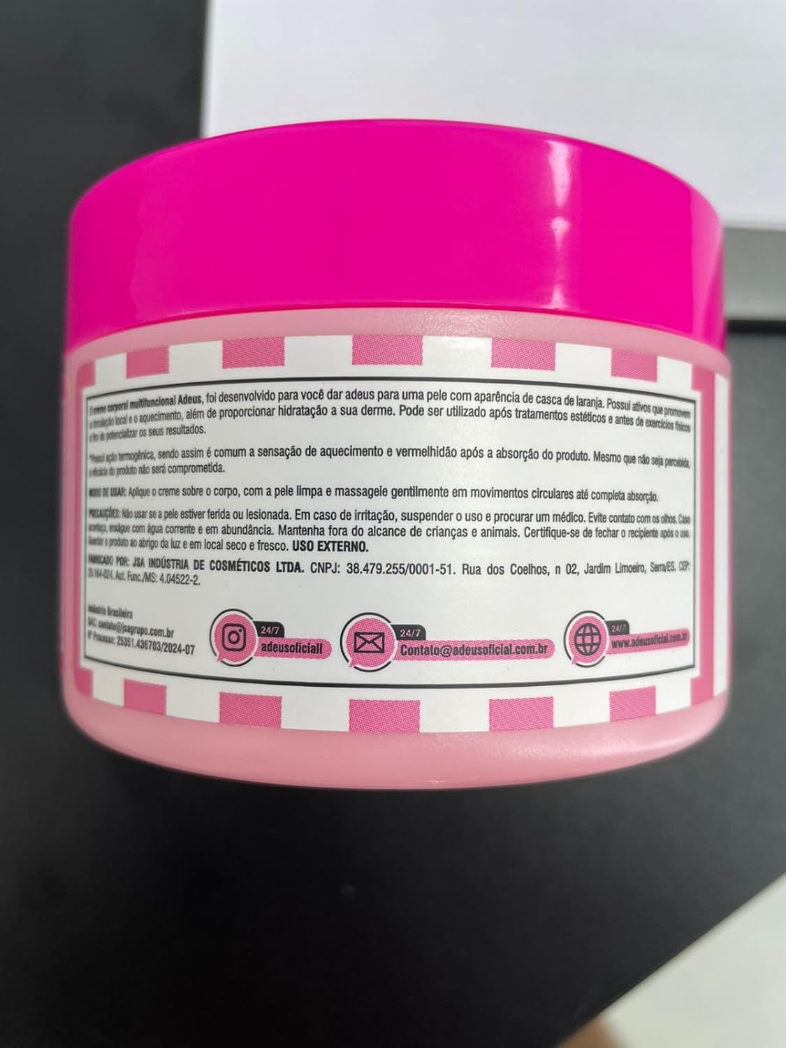Crema Adeus Original Brasileña — Crema Corporal para Celulitis, Flacidez, Foliculitis ,Grasa localizada  y Estrías (300g)
