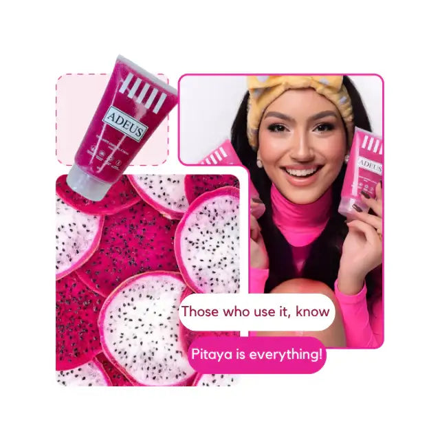 Adeus Pitaya Renovación de la Piel Exfoliante Corporal y Facial (165g) – Exfoliante Suavizante, 5.82 oz