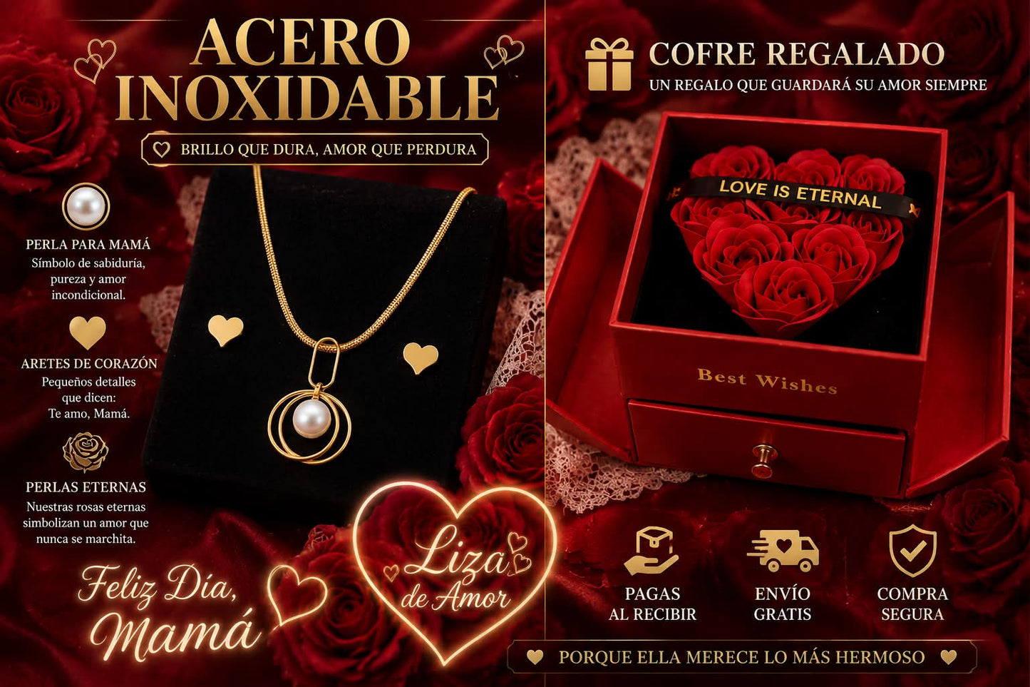 👑 Luxury Pearl Roses – Edición Limitada